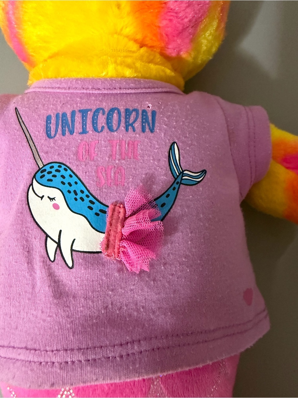 Build-A-Bear Enchanted Mer-Cat Plush Bear Narwhal Shirt 2021 - Picture 10 of 13